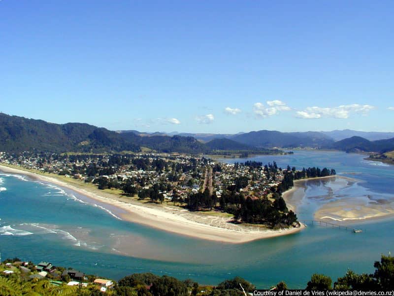 Pauanui Beach from Tairua estuary side, Coromandel Peninsula, NZ